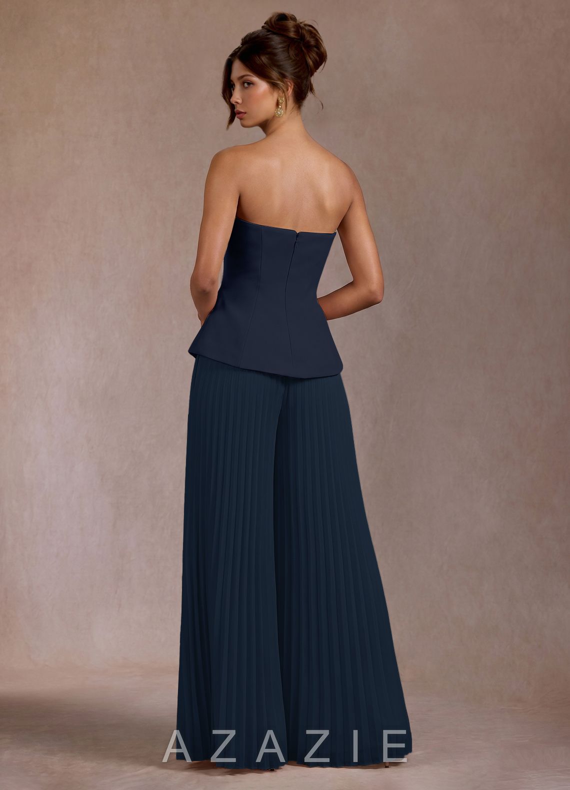 Coraline {color} Bandeau Jumpsuit  navy_#ny134188