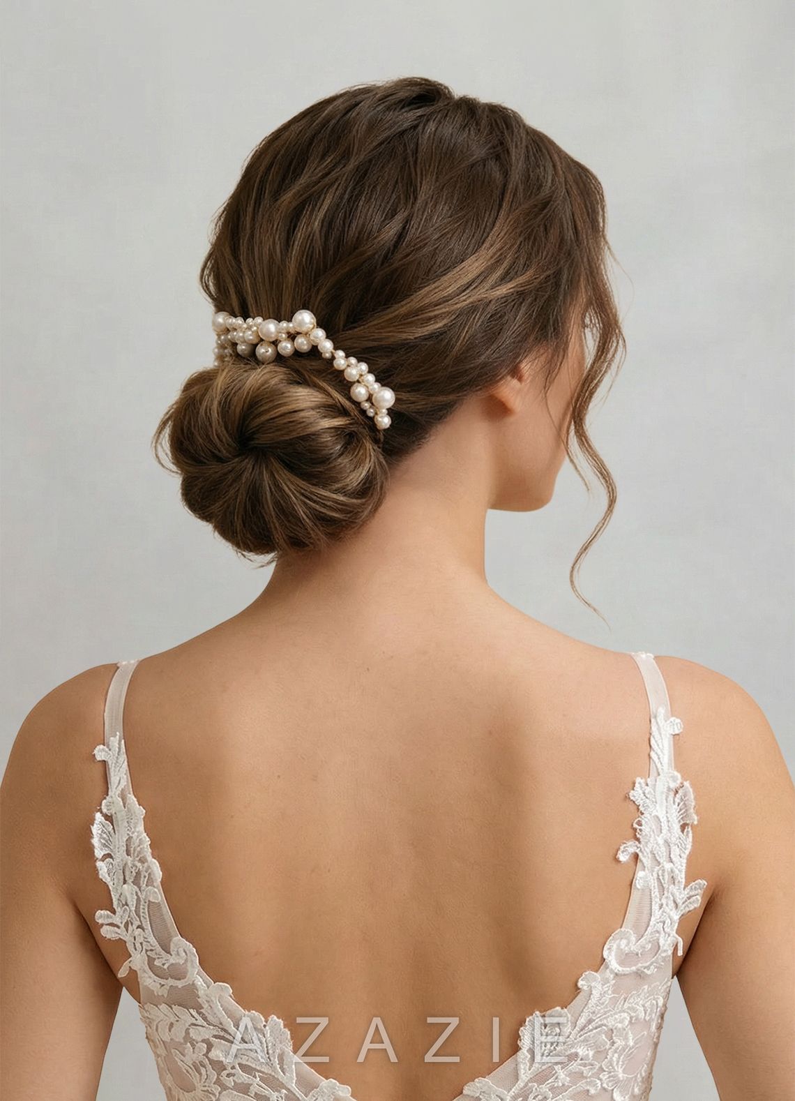 Pearl Gold Hair Comb Set  gold