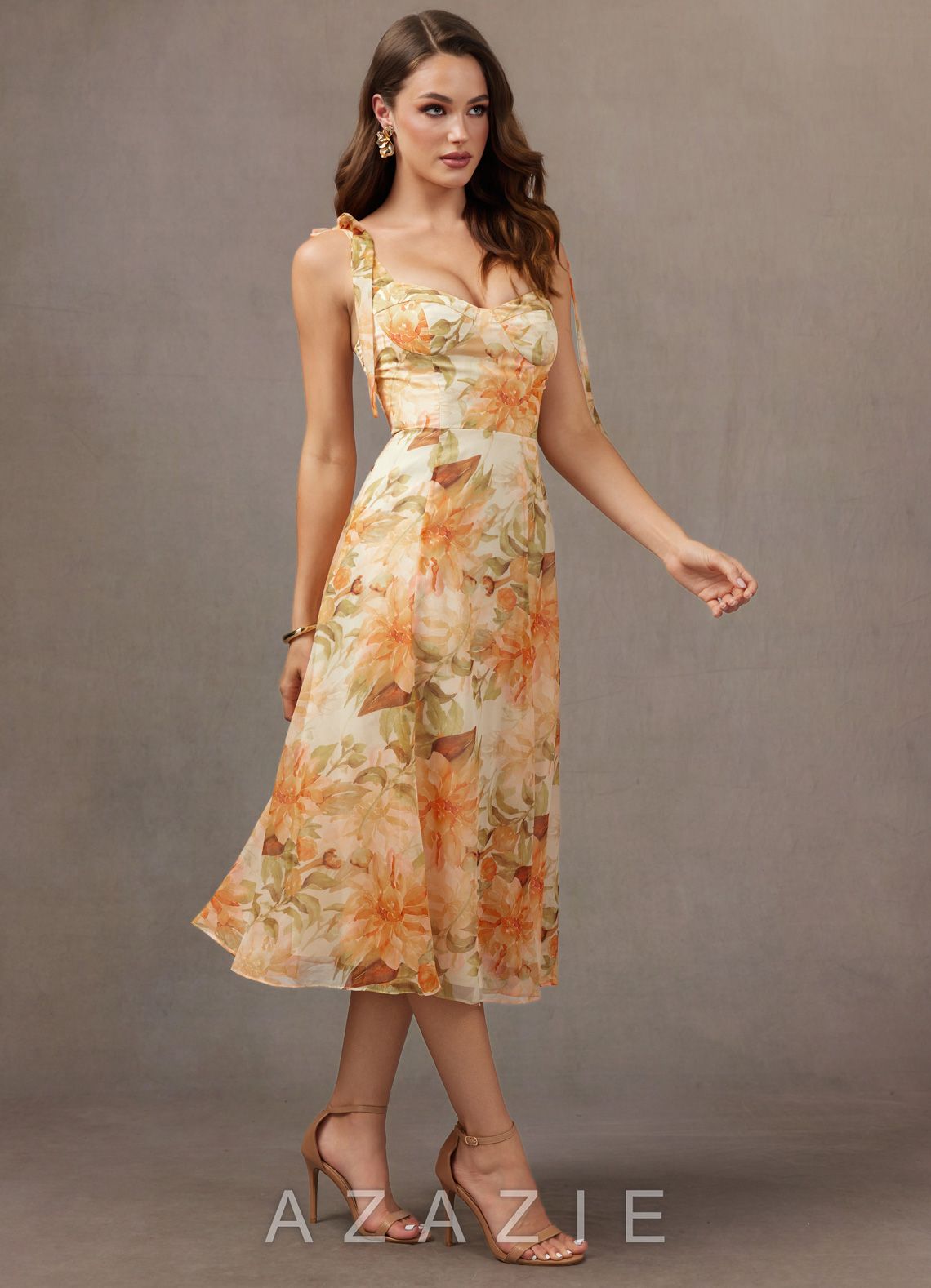 Jess {color} Midi Dress  sp_peach_bloom_#pb134369