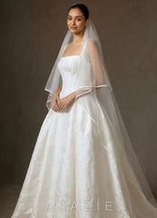 Coiled Serenity Chapel Veil  diamond_white