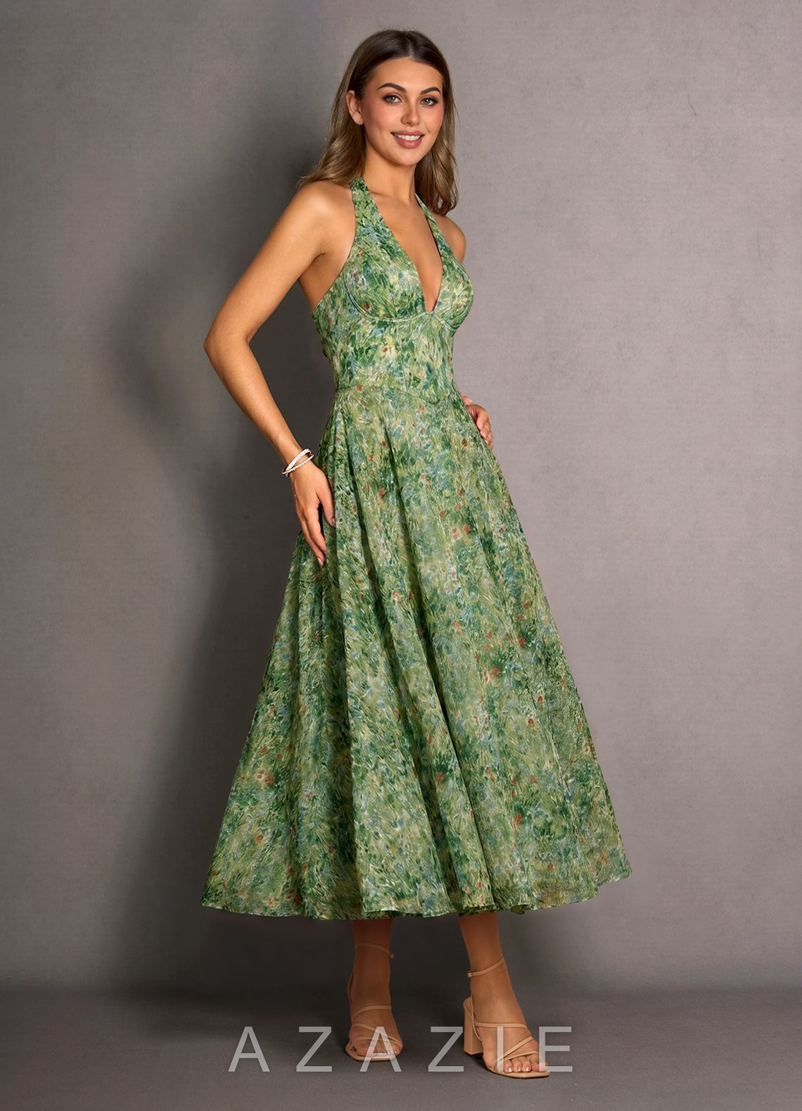 Isabeau {color} Maxi Dress  sp_green_floral_#gf134901