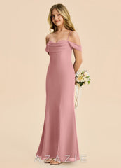 Azazie Nira Junior Dusty Rose Mermaid Ruched Chiffon Dress dusty_rose