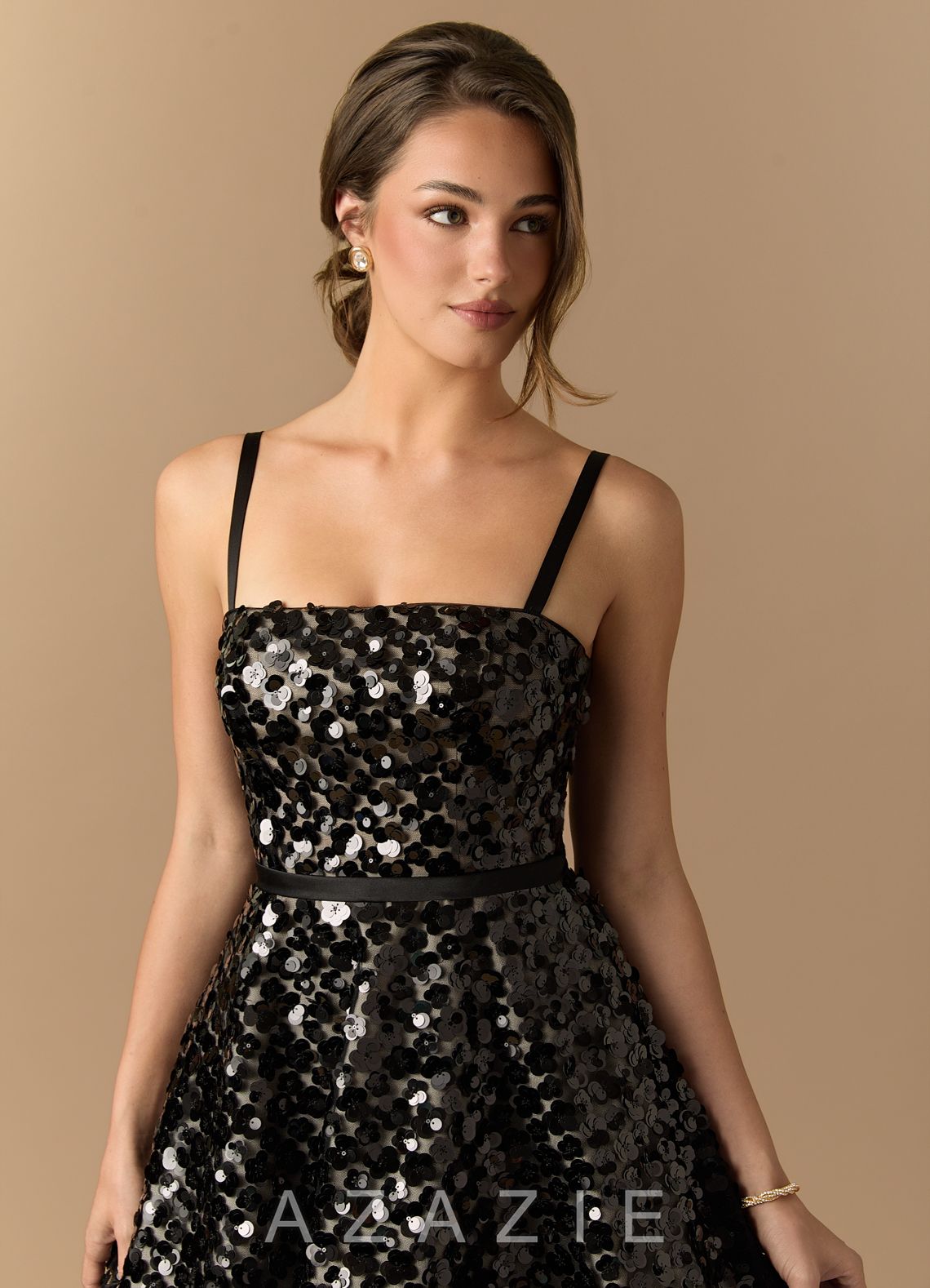 Bianka {color} Mini Dress  sp_black_shimmer_#bs134294
