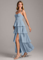 Azazie Alanna Dusty Blue A-Line Sweetheart Neckline Chiffon Dress dusty_blue