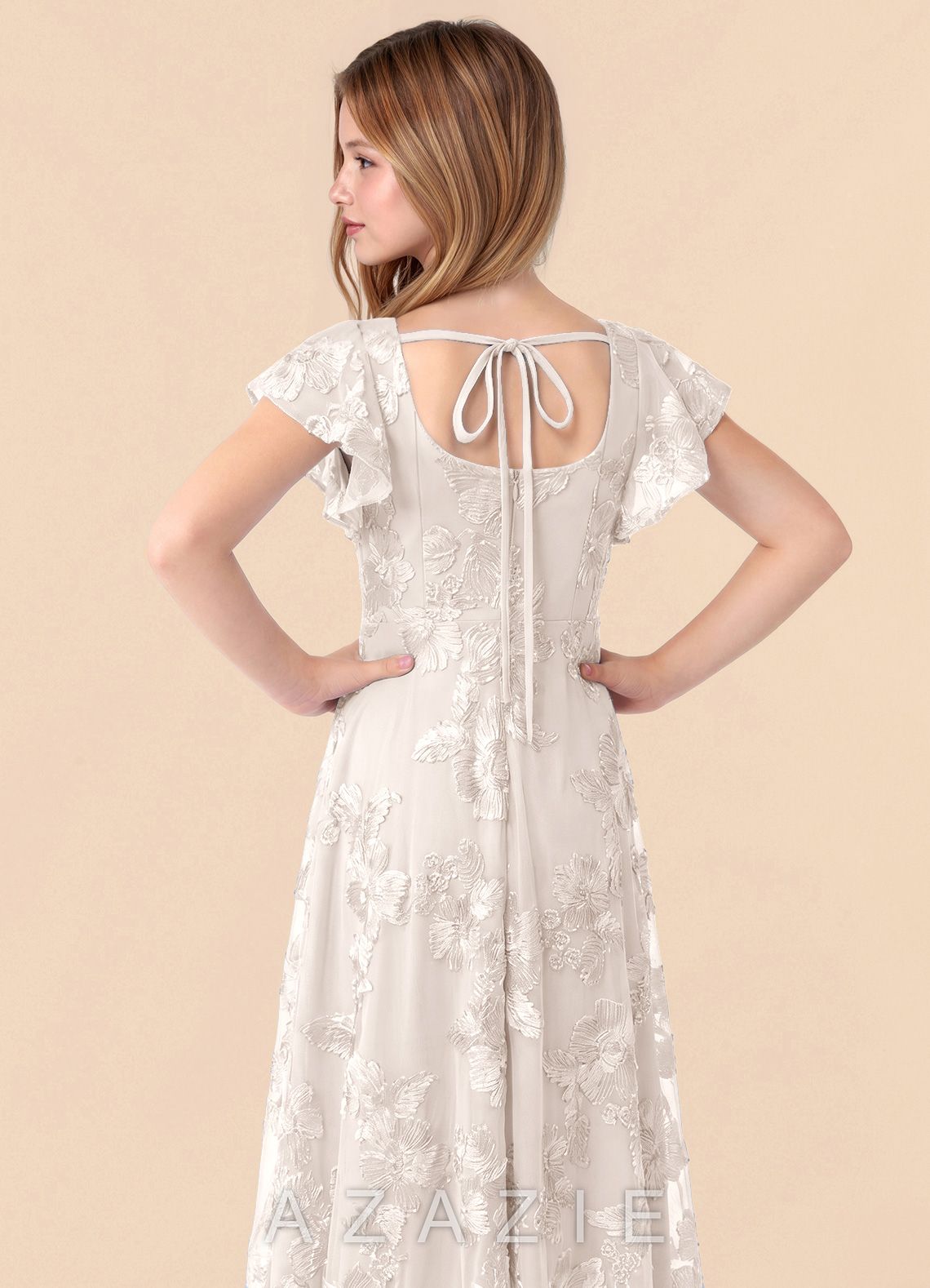 Azazie Jaymie Junior Formal Dress  sp_cloud_white_#cw134325