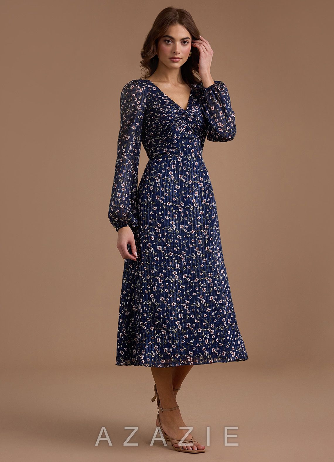 Edith {color} Midi Dress  sp_floral_gingham_#fg134370