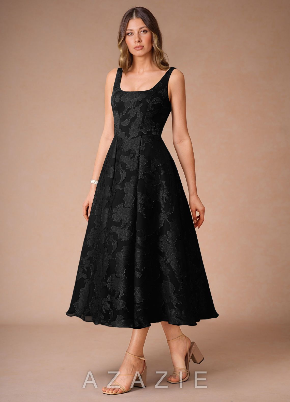 Alba {color} Pleated Midi Dress  sp_black_#b124361
