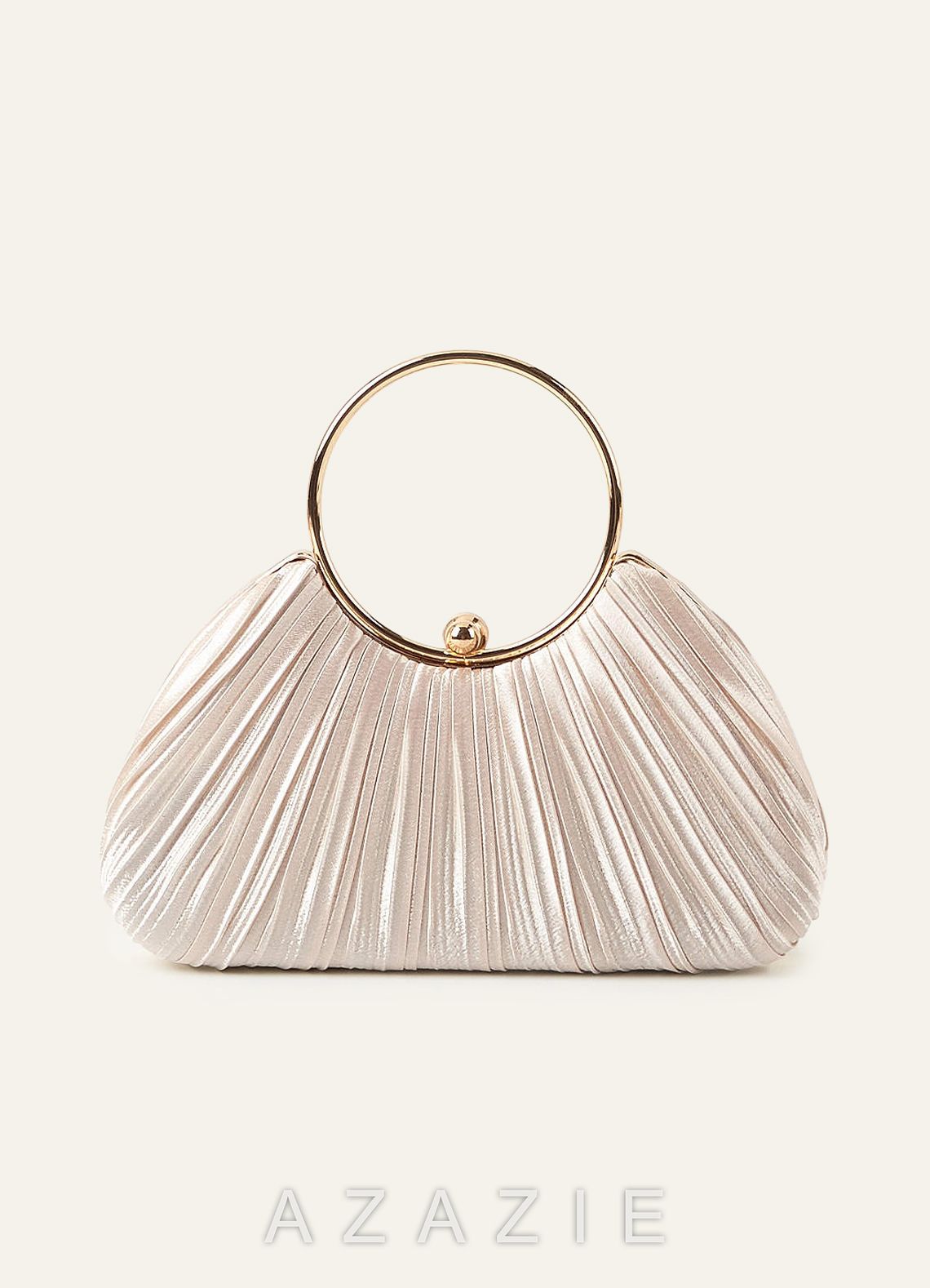 Satin Pleated Handbag