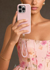 Natural Stone Bag Strap Charm Beads Embellished Phone Chain