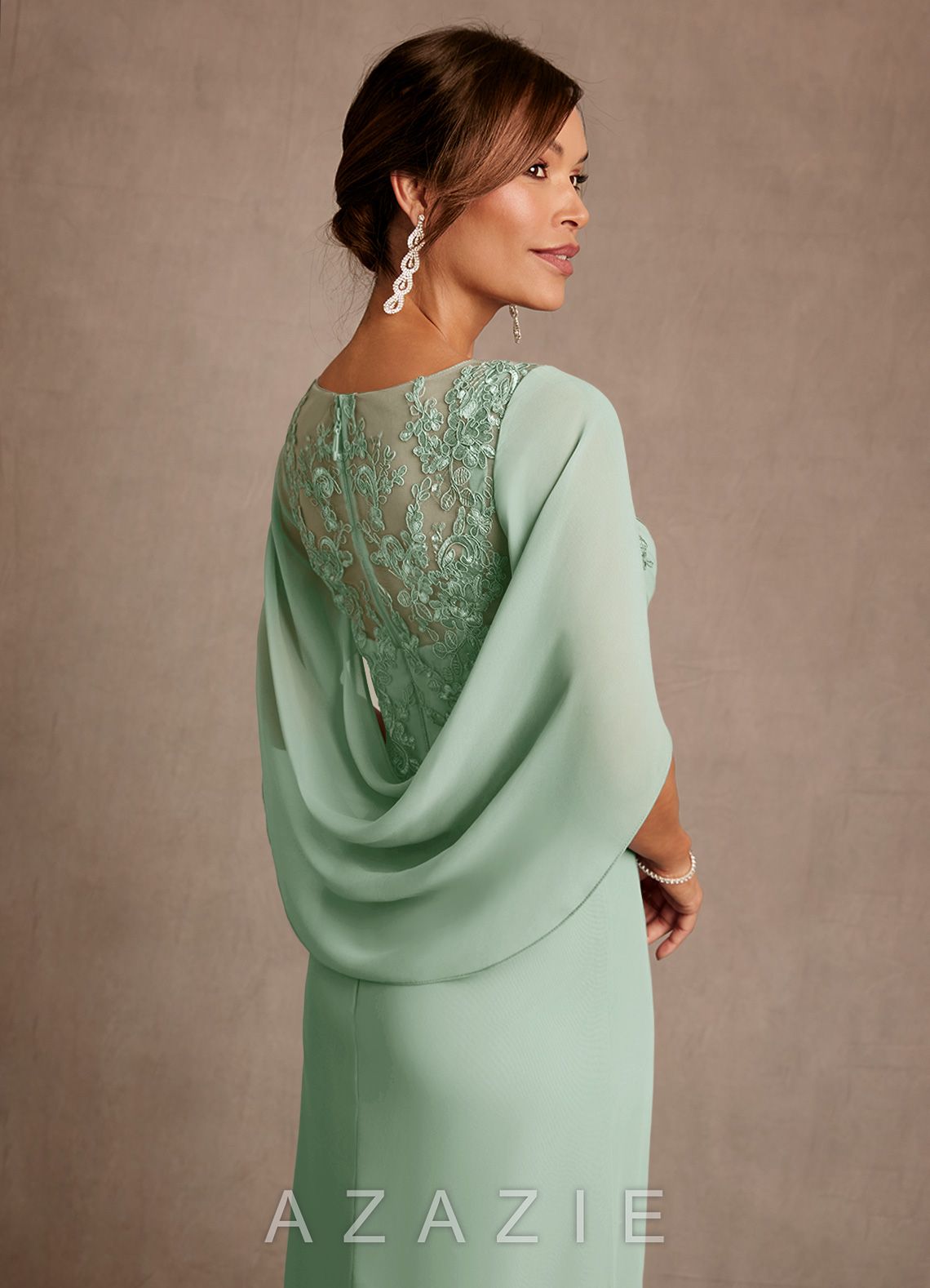Azazie Forums Agave A-Line Lace Dress agave
