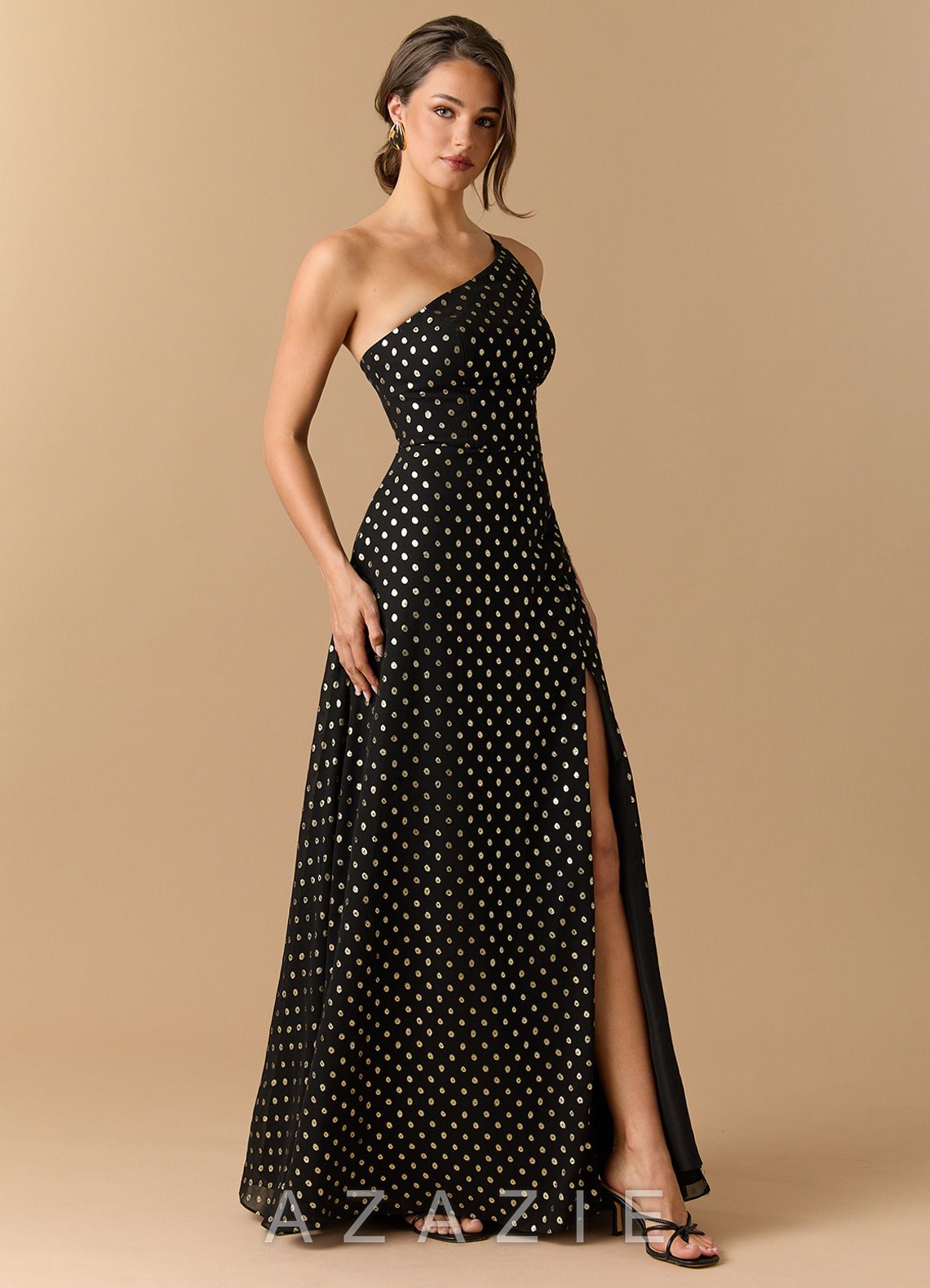 Kiera {color} Maxi Dress  sp_black_gold_polkadot_#bp134307