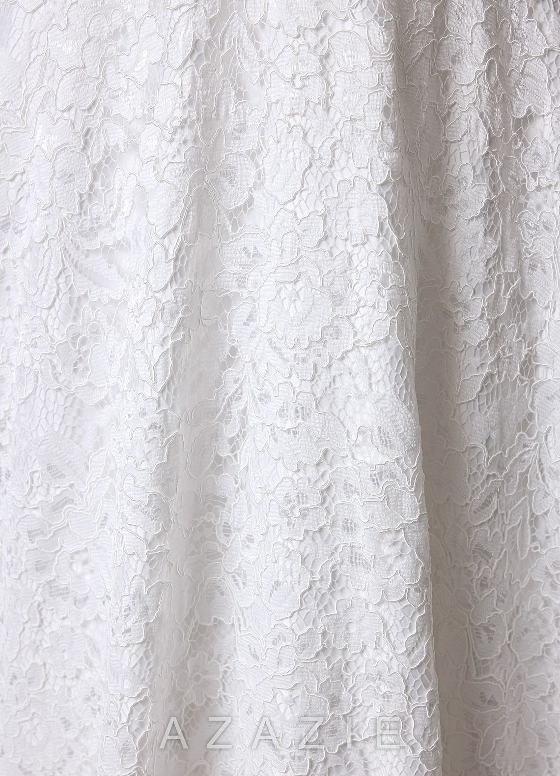 Azazie Kimani Diamond White A-Line Lace Dress diamond_white