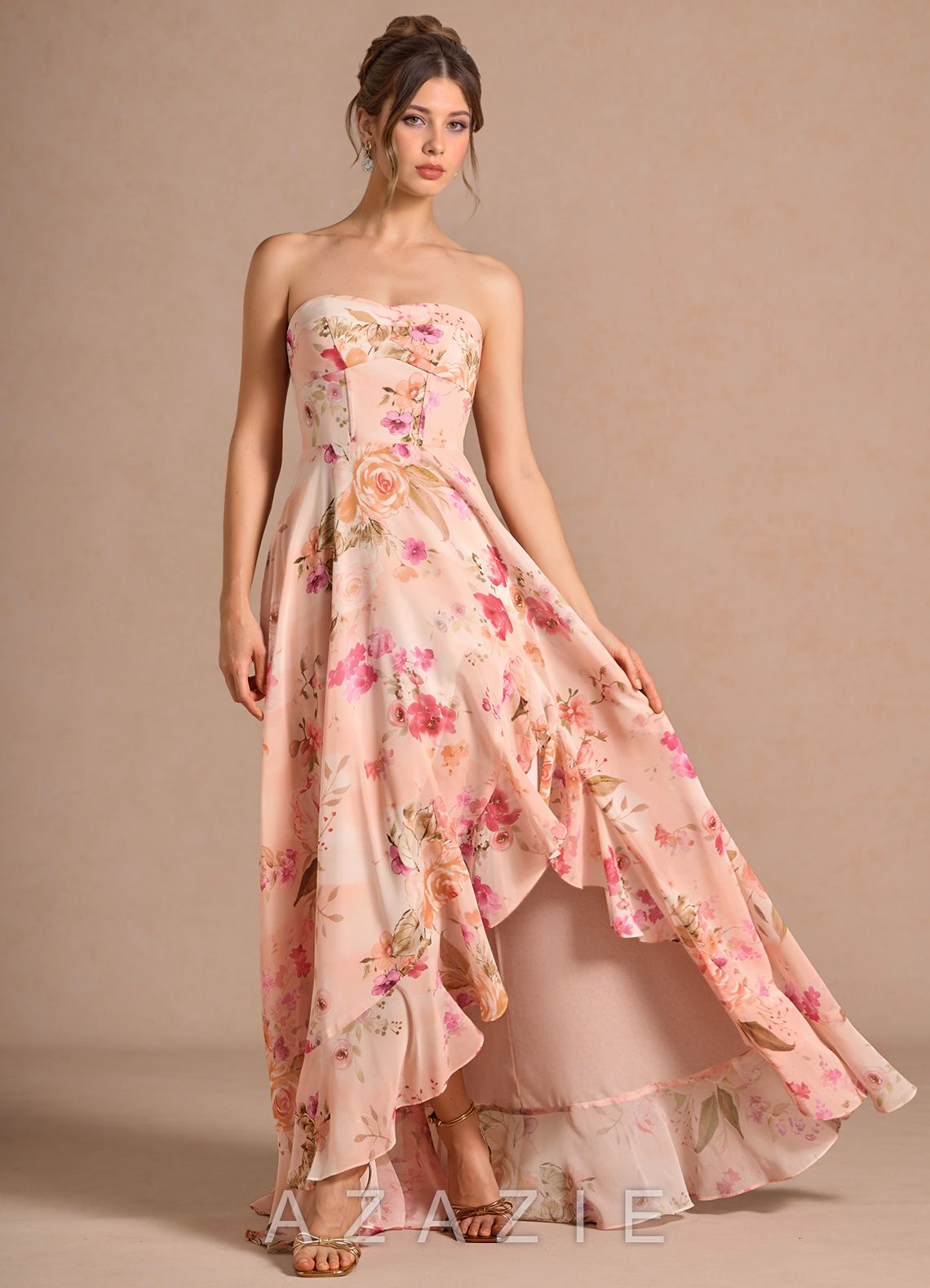 Daphne {color} Maxi Dress  sp_abstract_bouquet_floral_#111401