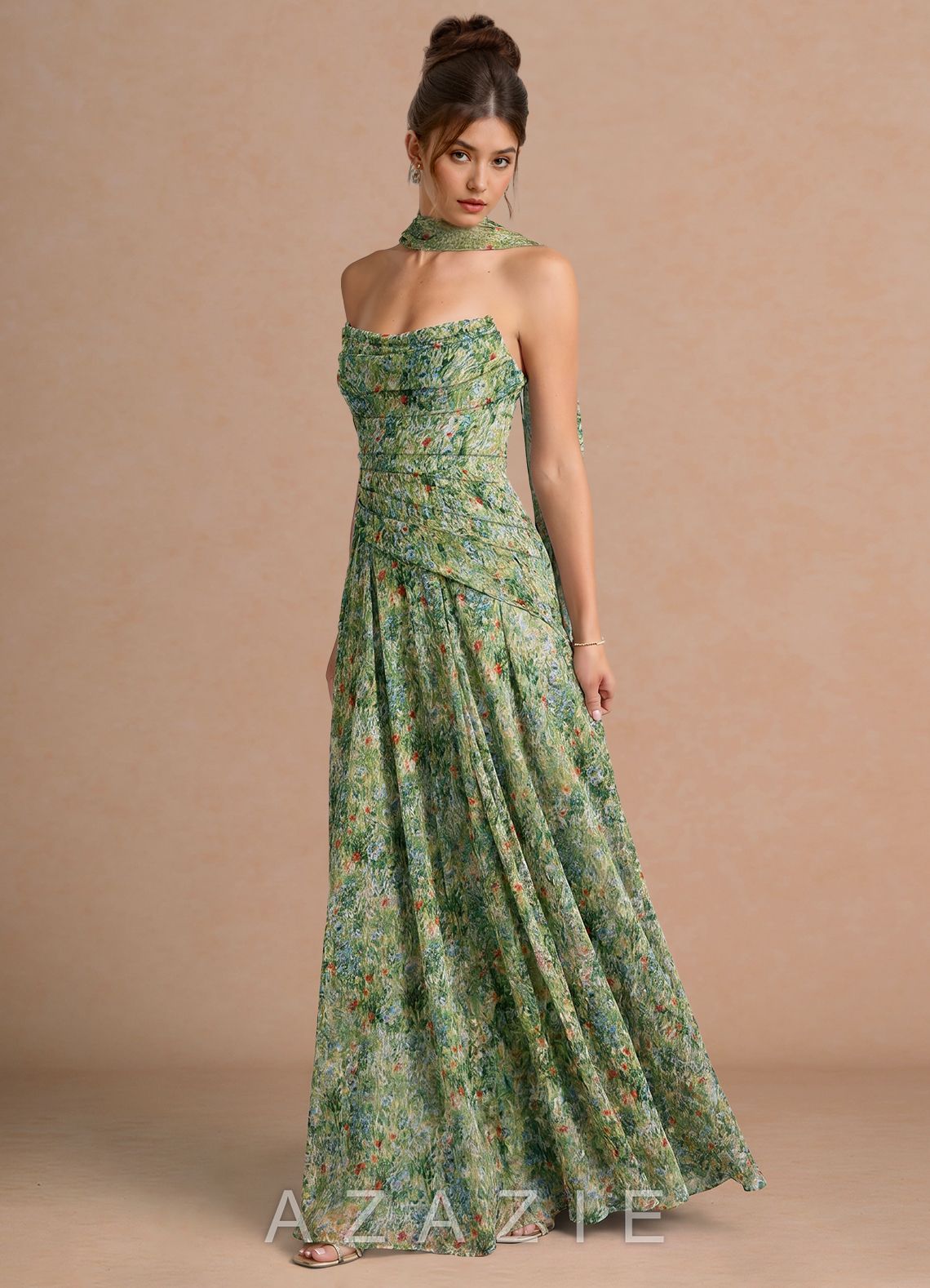 Romane {color} Maxi Dress  sp_green_floral_#gf134901