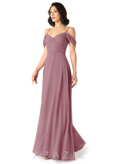 Azazie Tancie Vintage Mauve A-Line Off the Shoulder Chiffon Convertible Dress vintage_mauve