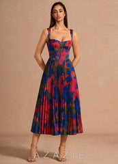 Hagar {color} Midi Dress  sp_orange_multi_#om134443