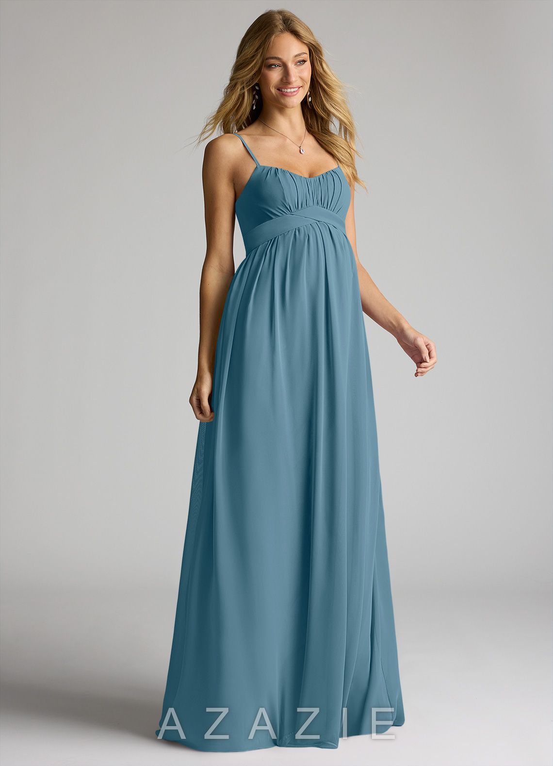 Azazie Llana A-Line Chiffon Floor-Length Dress