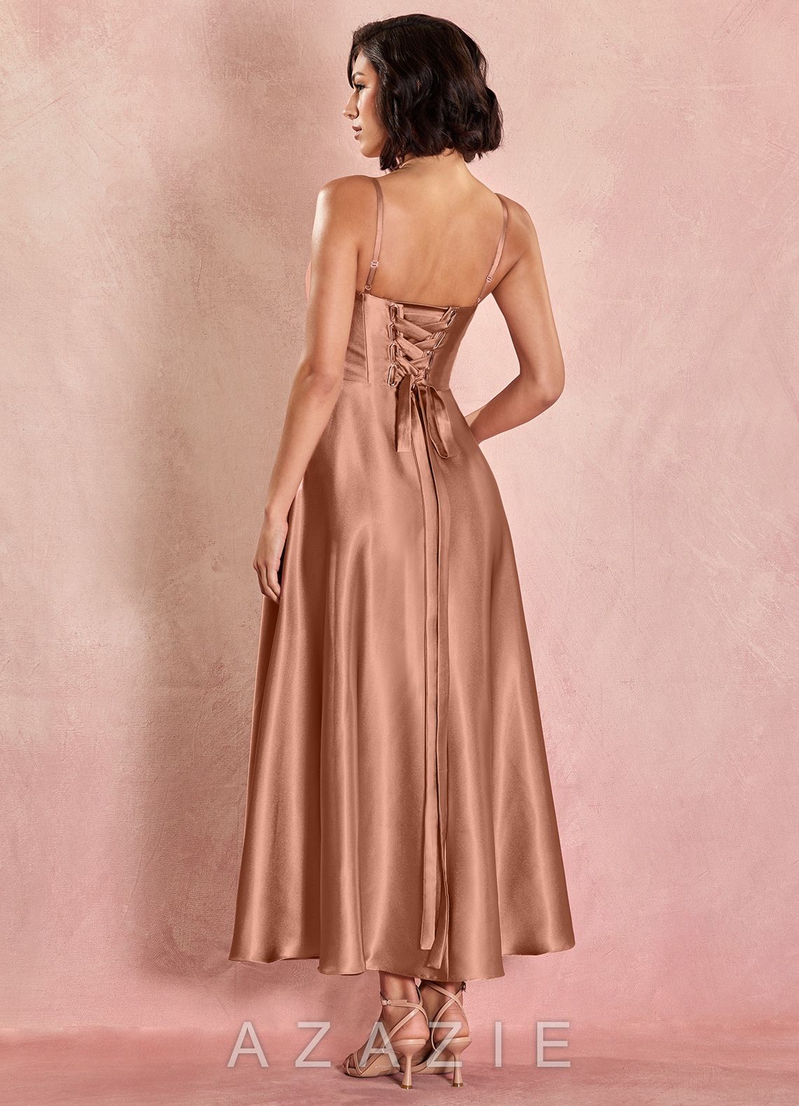 Elvie {color} Lace-up Maxi Dress  sp_antique_brass_#_ab134850