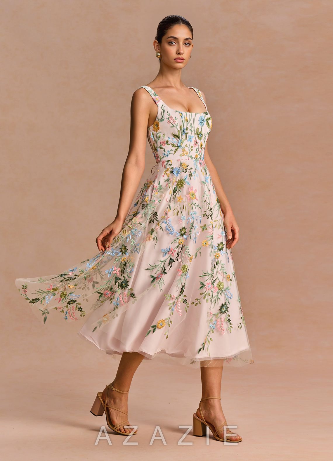 Azaria {color} Midi Dress  sp_blush_pink_multi_#bm134766