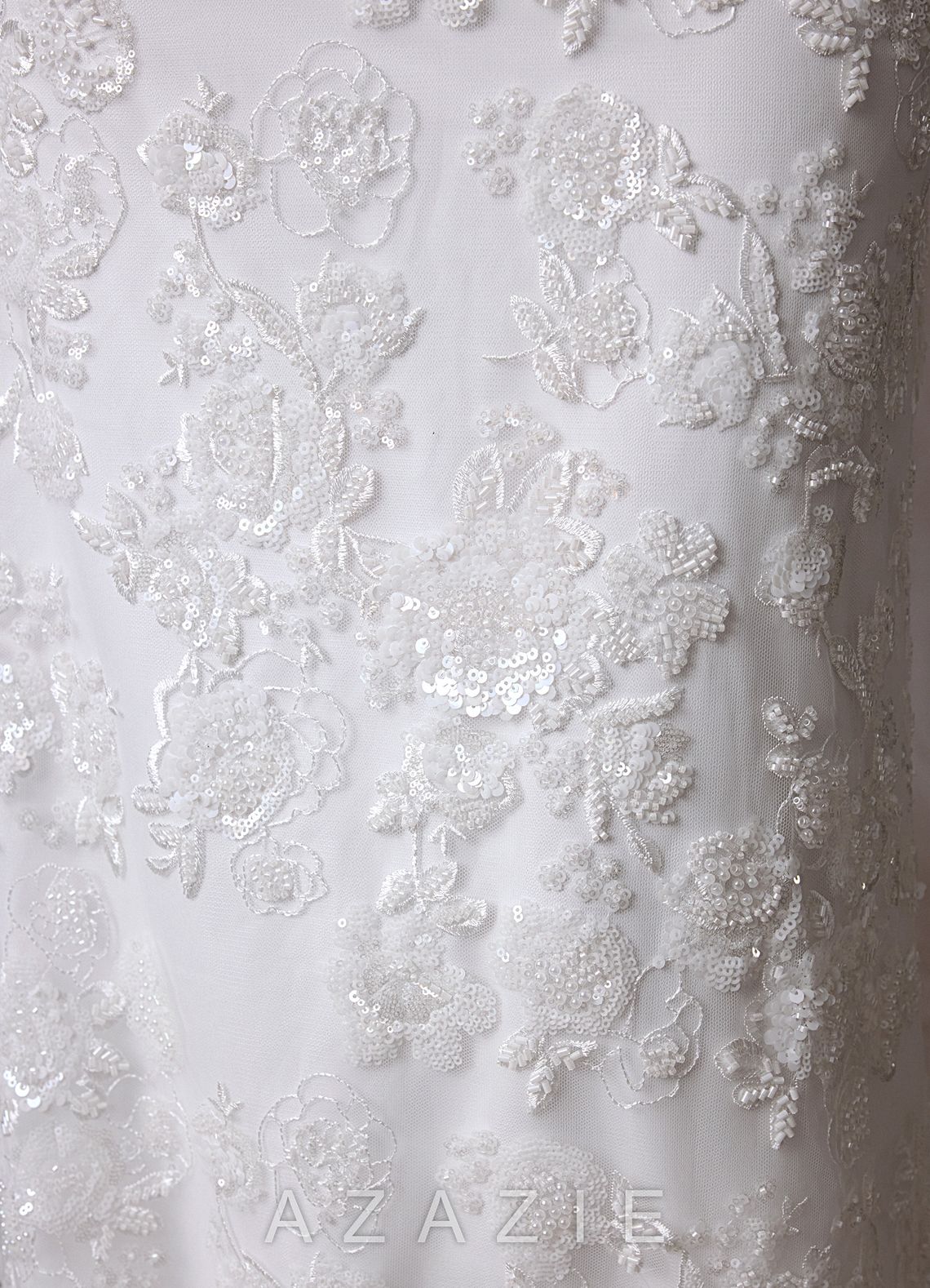 Azazie Tiana Diamond White Sheath Lace Dress