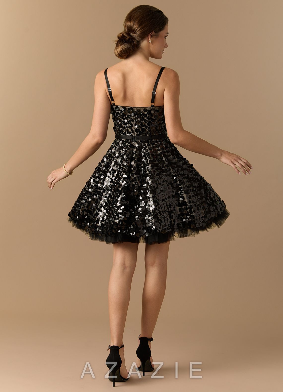 Bianka {color} Mini Dress  sp_black_shimmer_#bs134294
