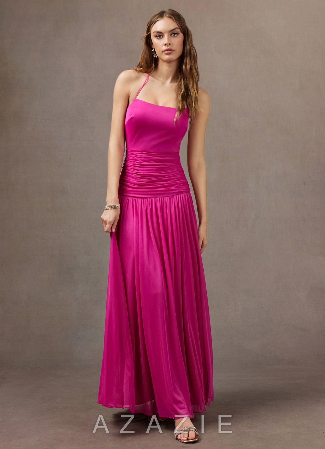 Elie {color} Maxi Dress  sp_hot_pink_#hp134130