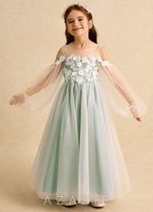 Azazie Zimi Dusty Sage Ball-Gown Sweetheart Neckline Tulle Dress dusty_sage