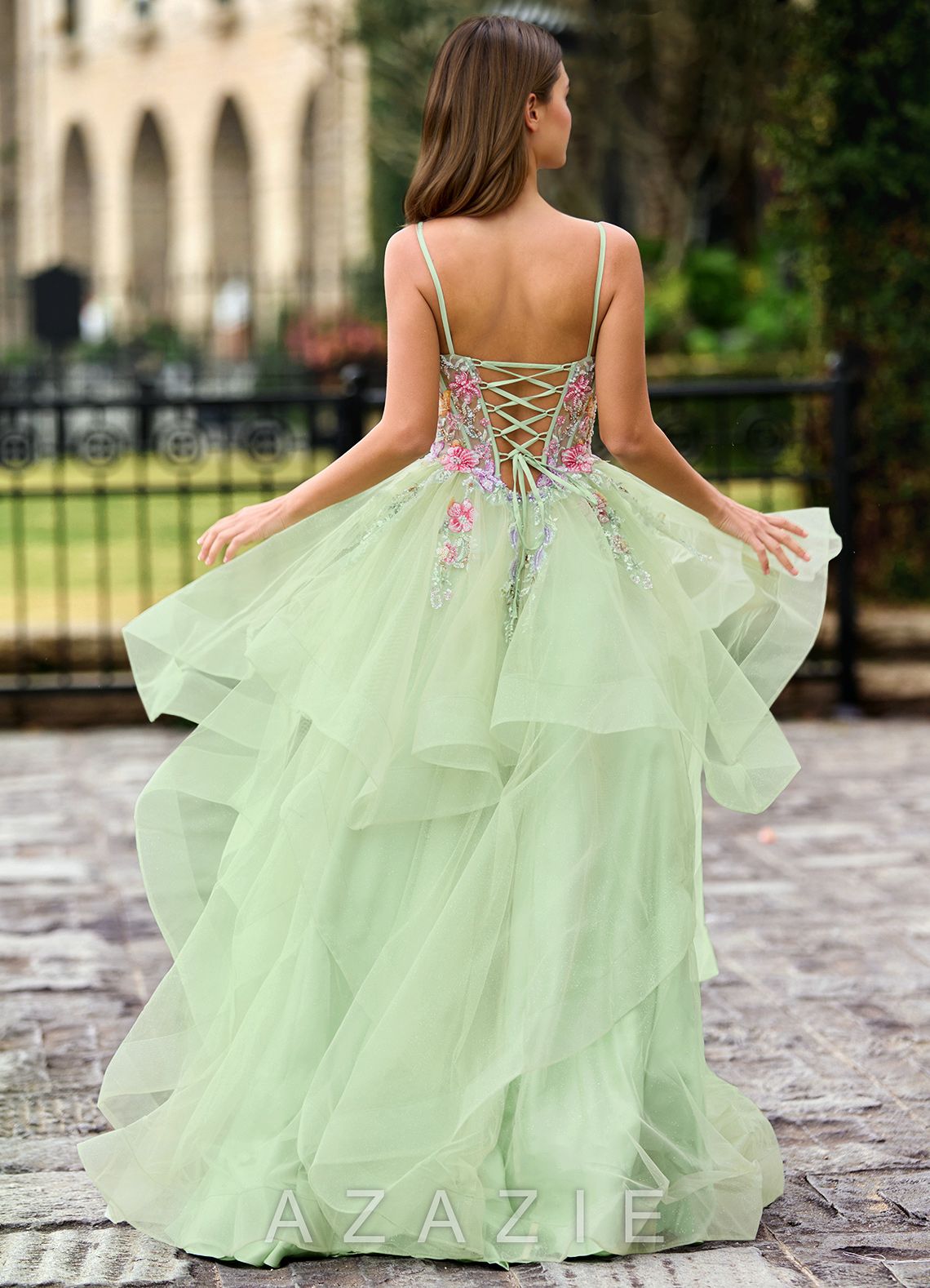Goartrume Green Mermaid Tulle Prom Dress