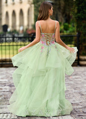 Goartrume Green Mermaid Tulle Prom Dress