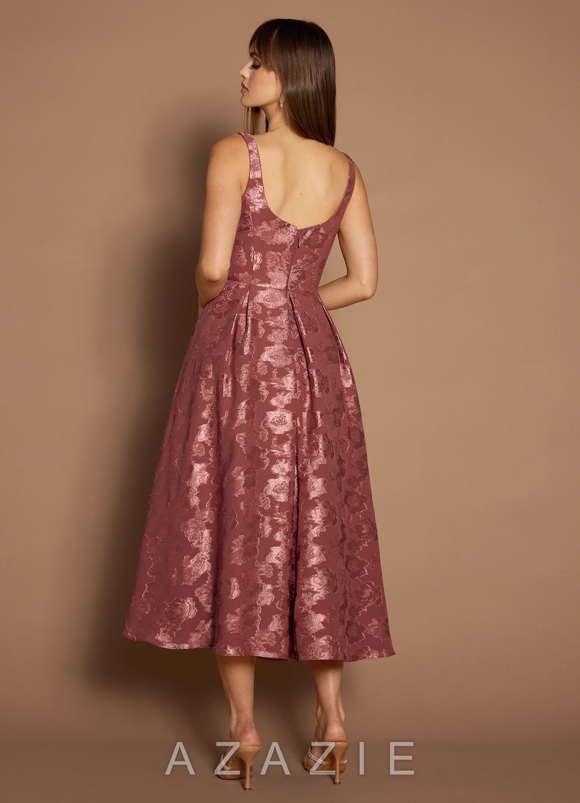 Briac {color} A-line Midi Dress  sp_vintage_rose_#vr134282