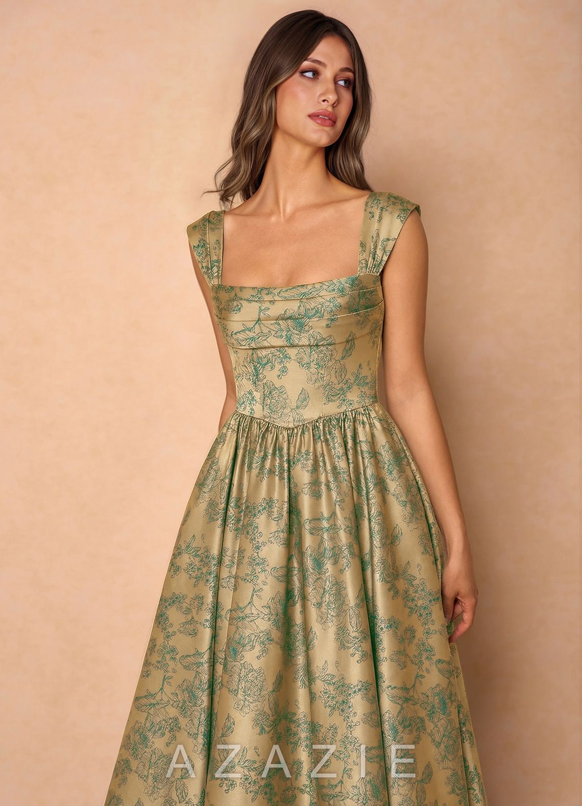 Runa {color} Maxi Dress  sp_green_brown_#gb134753