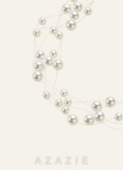 Floating Freshwater Pearl Necklace  white