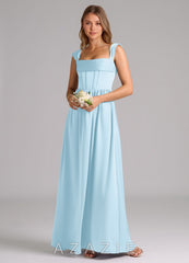 Azazie Hattie Sky Blue A-Line Corset Stretch Satin Dress