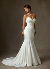 Azazie Lanelle Diamond White Mermaid Crepe Back Satin Dress diamond_white