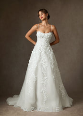 Azazie Alyson Diamond White Ball-Gown Lace Dress