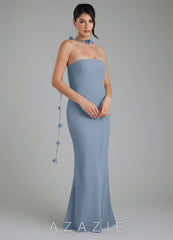 Azazie Annalise Dusty Blue Mermaid Chiffon Dress dusty_blue