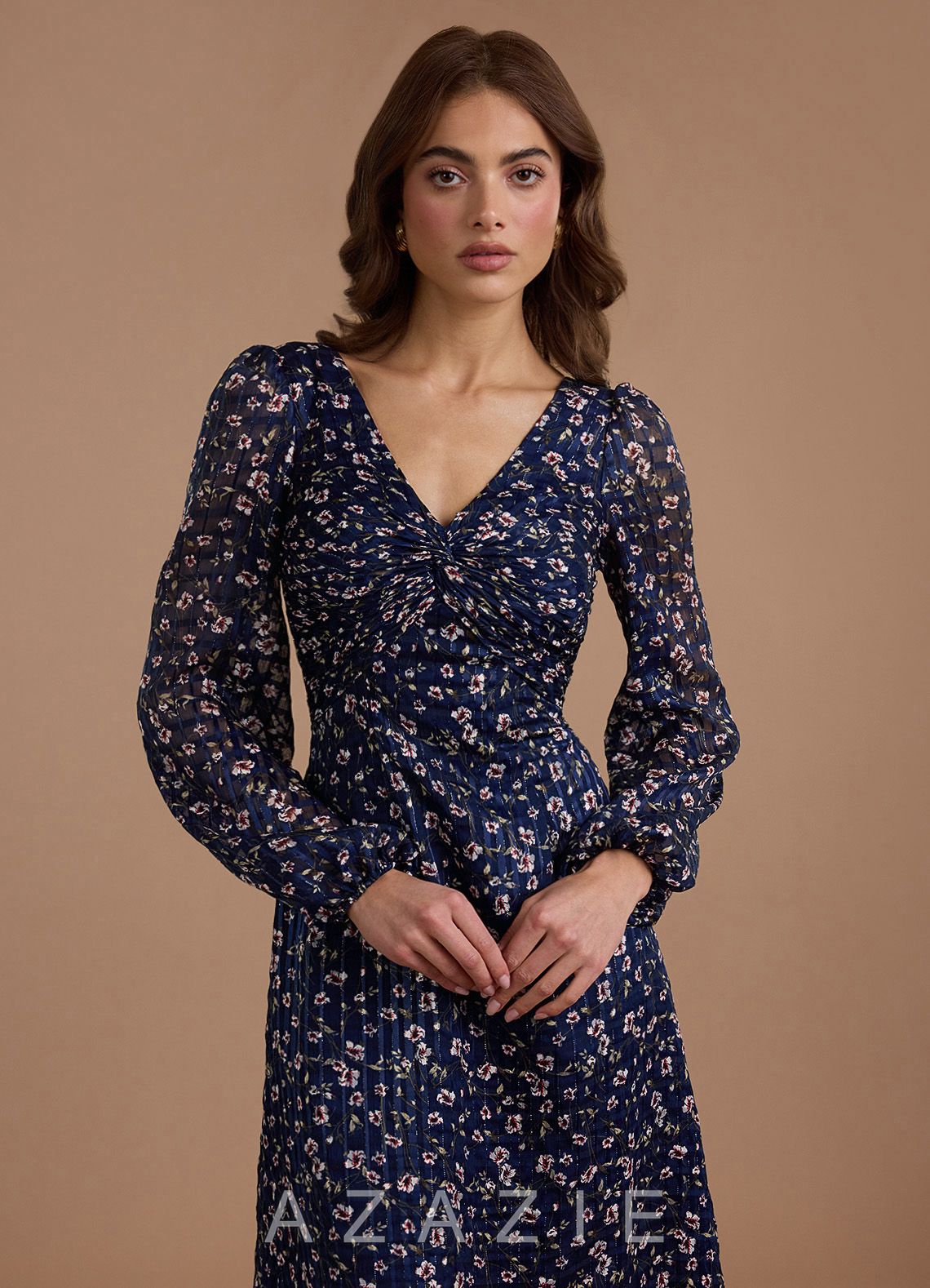 Edith {color} Midi Dress  sp_floral_gingham_#fg134370