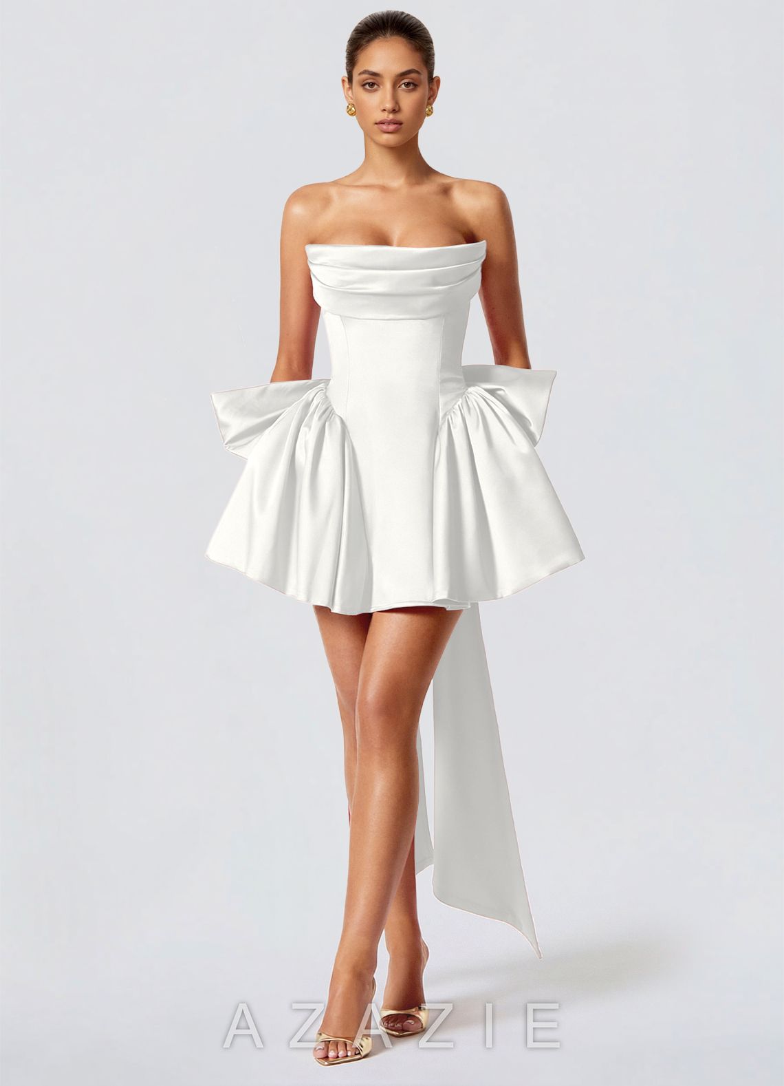 Hebe {color} Mini Dress  white_#wt134112