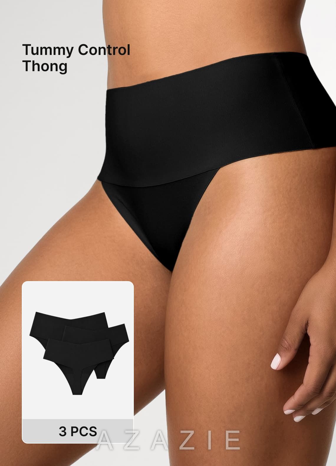 High Waist Seamless Thongs （3pics）