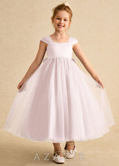 Azazie Chickadee Blushing Pink Ball-Gown Sweetheart Neckline Matte Satin Dress blushing_pink