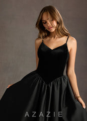 Pandora {color} Dropped Waist Maxi Dress  black