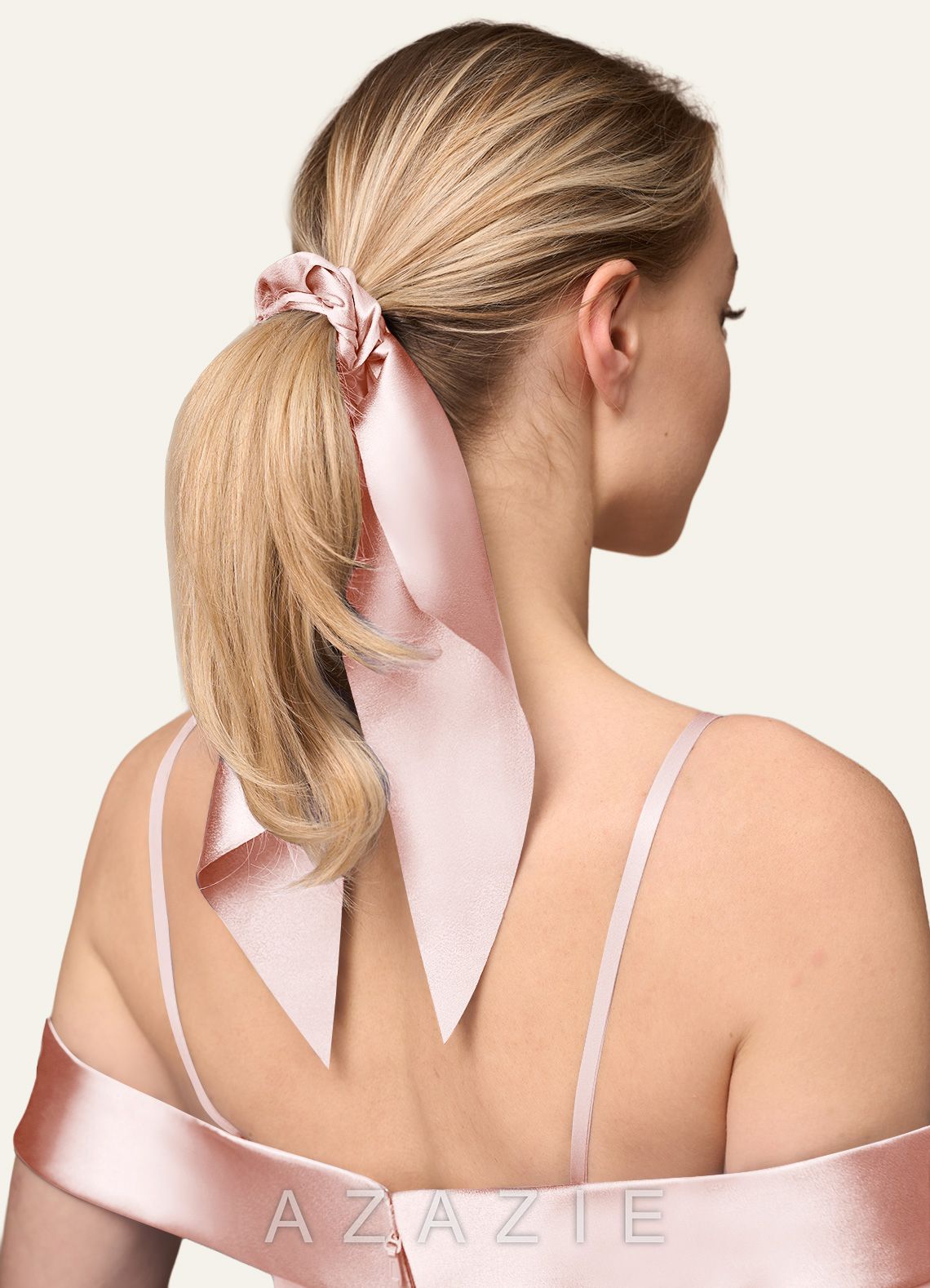 Matching Color Matte Satin Hair Scarf Scrunchie