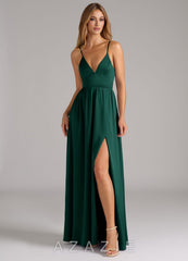 Azazie Aaida Emerald A-Line Corset Stretch Satin Dress emerald