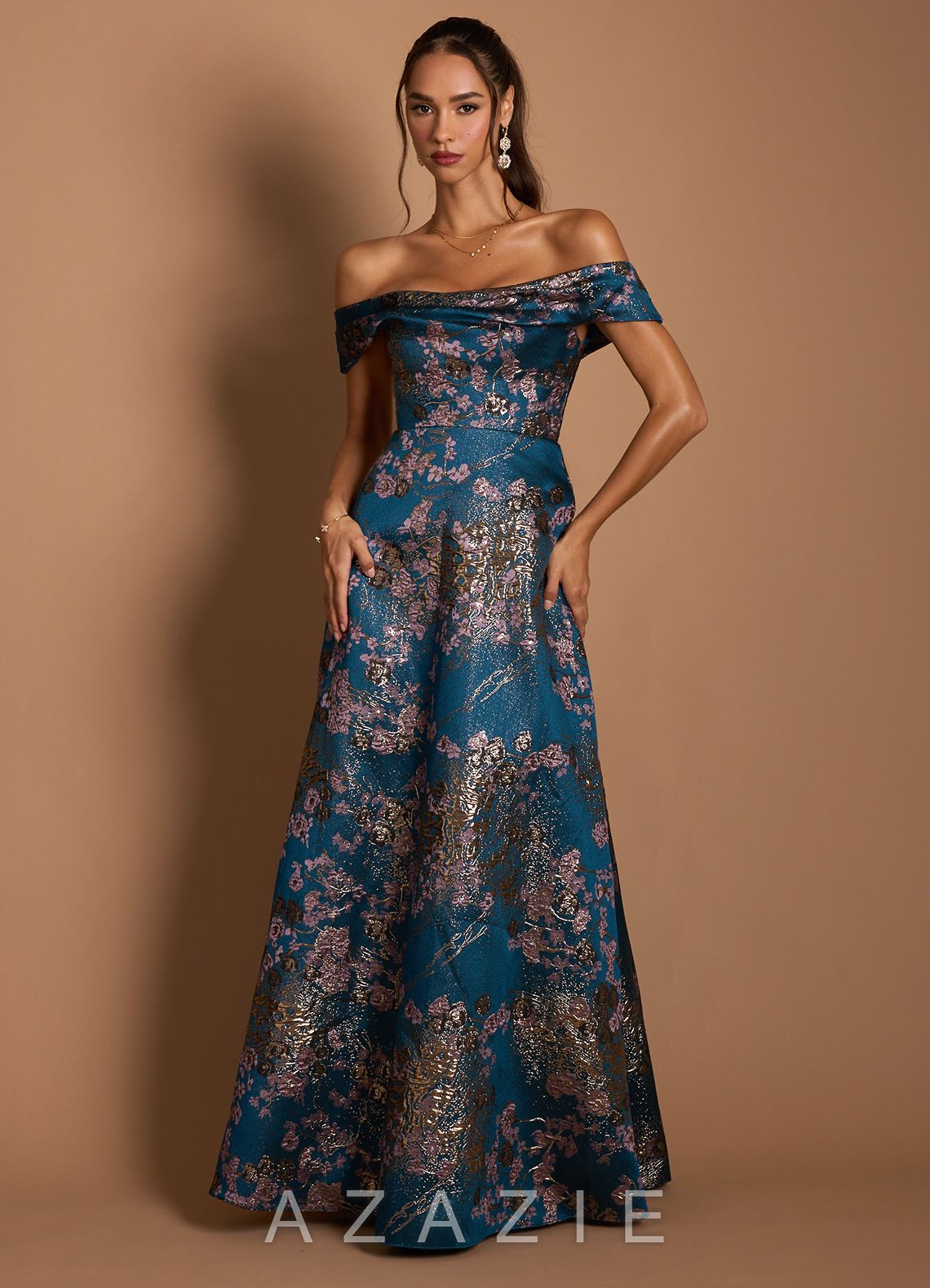 Jordan {color} Maxi Dress  sp_teal_floral_#tf134963