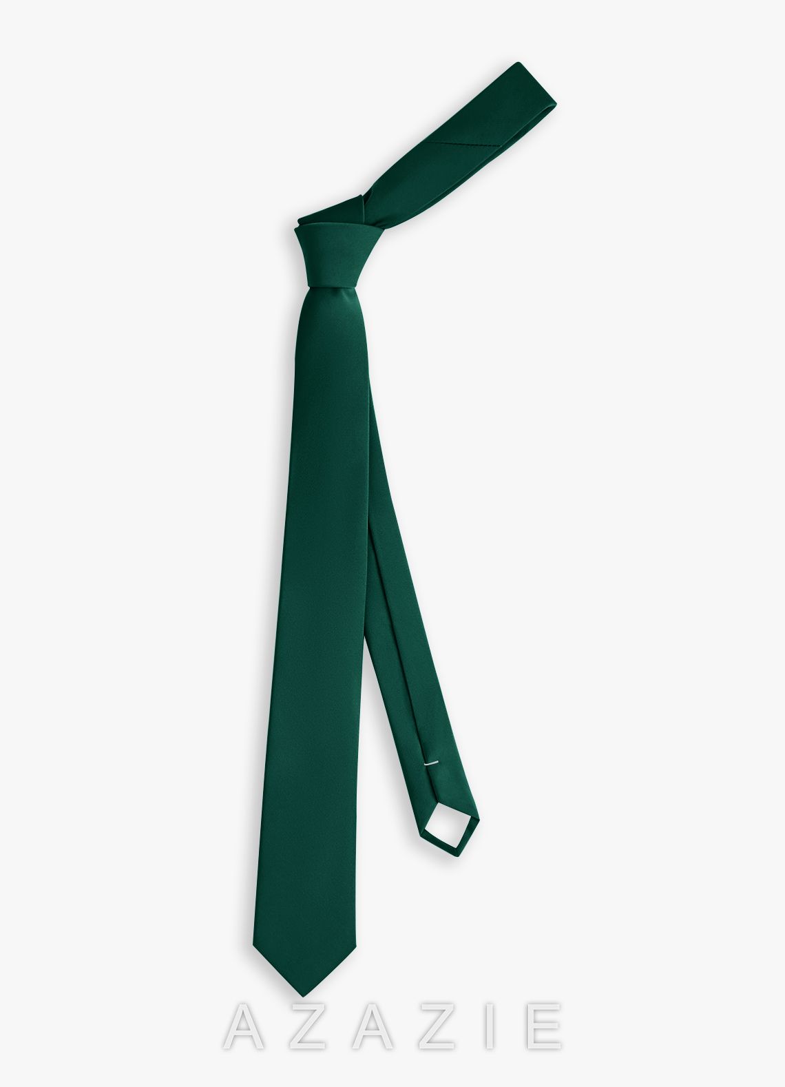 Stretch Satin Skinny Tie  emerald