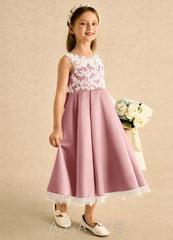 Azazie Amari Dusty Rose A-Line Lace Matte Satin Dress dusty_rose