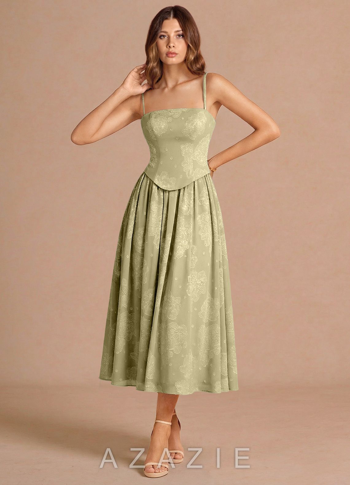 Isaura {color} Midi Dress  sp_celadon_#cn134718