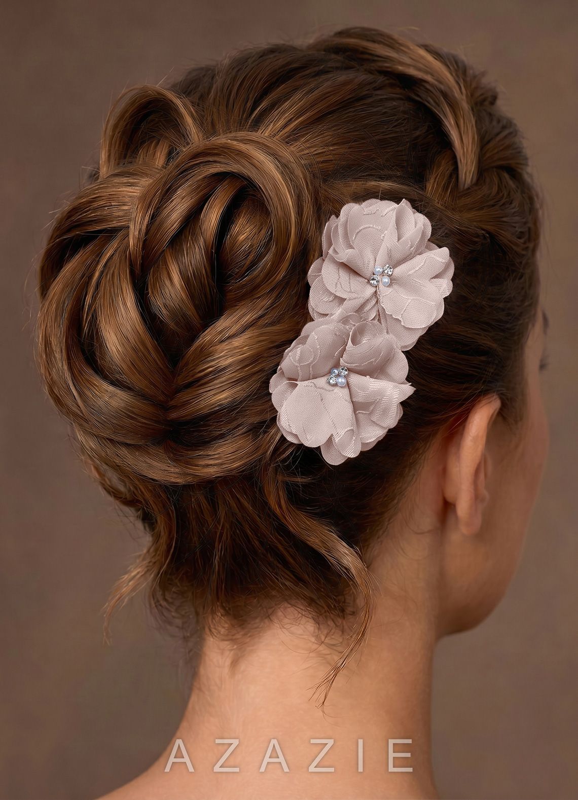 Four-Piece Matching Color Floral Burnout Hair Clip Set