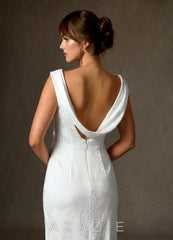 Azazie Kieryn Diamond White Sheath Floral Jacquard Dress diamond_white