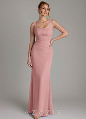 Azazie Agustina Dusty Rose Mermaid Corset Chiffon Dress